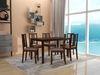 Monterey 6 Seater Dining Set with 6 Chairs (Rubberwood, Dark Cappuccino Finish)