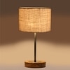 Devansh White Jute Table Lamp With Natural Wood Base & Steel Pipe (7X17 Inches)-10