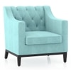Othello Lounge Chair in Icy Turquoise Colour