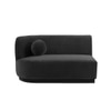 Izza Velvet 4 Seater Sofa in Black Colour