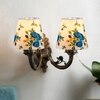 Devansh Metal Electric Wall Light in Antique Gold Colour with Multi Shade Count of 2 Lights