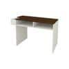 Ariana Study Desk with Shelves and Covered Storage cum Wire Extension Box in Ivory Coffee Walnut Colour