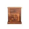 Diamond Solid Wood Bedside Table in Honey Finish