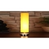 Yellow cotton table lamp with Steel Base -5