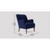 London Accent chair Velvet in Navy Blue Color