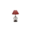 Harley Maroon Jute Table lamp with Iron Base
