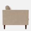 Tharoli Velvet 1 Seater Sofa in Cream Colour
