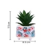 Attractive Aloe Vera Plant With Flowers Print Ceramic Pot