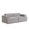 Comforthaven Wood 2 Seater With Upholstery Non Storage Sofa In Grey Colour
