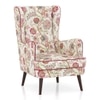 Genoa Lounge Chair In Viva bloom premium cotton Colour