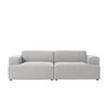 Comforthaven Wood 2 Seater With Upholstery Non Storage Sofa In Grey Colour