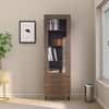 Hexa Engineered Wood Bookshelf Multipurpose Storage Rack in Flower Wenge Colour