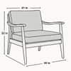 Huxley Solid Wood Accent Chair in Walnut