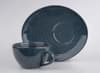 Blue Ripple Ceramic Snack Serving Set – Set of 2