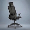 Veritas High Back Mesh Office Chair with Headrest in Black Colour
