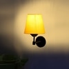 Devansh Metal Electric Wall Light in Black Colour with Yellow Shade Count of 1 Light