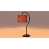 Maroon Jute Curvy table lamp with Iron Base (SP11)
