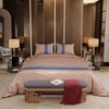 Stoa Paris Comforter for Double Bed, 300TC Premium Satin mium Champagne & Pink