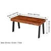 Mayfield Sheesham Wood Contemporary Rectangle Coffee Table In Natural Teak Finish