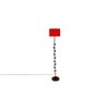 Ewan Red Cotton Shade Floor Lamp