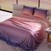 Stoa Paris Satin Bedsheets for Super King Size Bed with 2 Pillow Covers heets for Peach Twilight