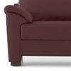 Farina 1 Seater Half Leather Sofa In Bordeaux Italian Leather