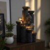 Brown Gold Bamboo Buddha Water Fountain For Home And Office Decor