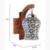 Devansh Solid Wood Electric Wall Light in Brown Colour with Multi Shade Count of 1 Light