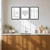 The Castle Decor Minimal Kitchen Wall Art Set of 3 8x12 Inch