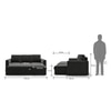 Kowloon Sectional 3 Seater Pull Out Sofa cum Bed In Pebble Grey Colour