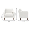 Menta Boucle Fabric Lounge Chair in White Colour