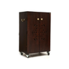 D'Dass Big Dark Mdf and Sheesham Wooden Pooja Cabinet With Door