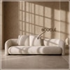 Urbanopulence  Wood 3 Seater With Upholstery Non Storage Sofa In White Colour