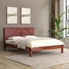 Dado Solid Wood King Non Storage Bed in Brown Colour