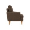 Oliver Boucle Fabric Lounge Chair in Brown Colour