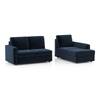 Apollo Sofa (Colour : Cobalt, Cushion : Hard, Back Type : Regular, Seating Capacity : Right Aligned 2 Seater + Right Aligned Chaise)