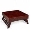 Bradford Sheesham Wood Contemporary Square Foldable Coffee Table In Honey Finish
