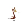 Druid Brown Wooden Table Lamp with White Jute Lampshade