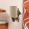 Devansh Metal Electric Wall Light in Antique Gold Colour with Beige Shade Count of 1 Light