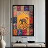 The Castle Decor Traditional Madhubani Wall Painting Framed Artwork 20x30 Inch