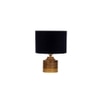 Rowan Black cotton table lamp with Natural Wood Base