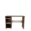 Woodbuzz Duke Engineered Wood Finish Study Table Desk In Walnut And Frosty White