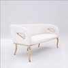 The Meridian Metal Bench in White Finish