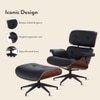 1956 Lounge Chair in Leatherette Black Colour