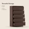Bocado Tall Engineered Wood Chest of 6 Drawers in Columbian Walnut Finish