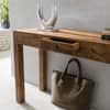 Brindley Sheeham Wood Console Table in Provincial Teak Finish With 1 Drawer
