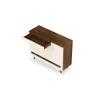 Kaspen Engineered Wood Wood Dual Tone 3 Doors Shoe Rack Cabinet Slipper Footwear Stand Organizer with Drawer can Store Up to 16 Pairs for Home (Brown Maple & Frosty)