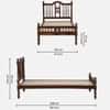 Nilaya Sheesham Wood Single Size Non Storage Bed in Provincial Teak Finish