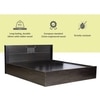 Styx Engineered Wood King  Size Bed With Drawer Storage (Melamine Finish)