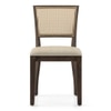 Atlas Crest Storage Solid Wood Dining Table With 6 Reed Cane Chairs (Finish : Danish Walnut, Chair Colour : Macadamia Brown Hopsack Weave)